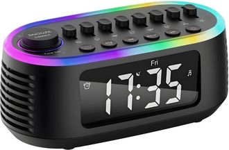 OEM Altavoz Bluetooth Con Ruido Blanco, Reloj Despertador Digital, Temporizador De Apagado Autom&aacute;tico Con Pantalla Led Rgb, Luz Nocturna Relajante, M&aacute;quin
