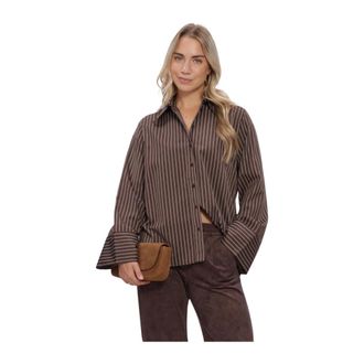 Simple Juliana Blouse - Dames - Overhemden - Bruin - M - Overhemden