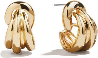 BaubleBar Linda Triple Row Huggie Hoop Earrings in Gold at Nordstrom