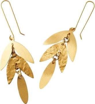 Matr Boomie Chameli Leaf Chandelier Dangle Earrings in Gold at Nordstrom