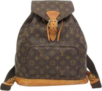 Louis Vuitton Pre-owned Backpacks, female, Brown, Size: ONE SIZE Pre-owned Montsouris GM Backpack