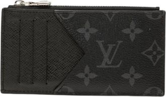 Louis Vuitton Pre-owned Monogram Eclipse Coin Card Holder - Heren - Vintage Accessoires - Zwart - ONE Size - Leer - Vintage