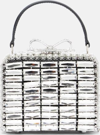 Self Portrait Clutch Micro con cristalli