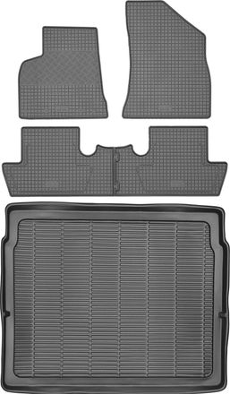OEM Juego De Alfombrillas De Goma Para Peugeot 5008 I Minivan (2010-2017) + Alfombrilla Para El Maletero