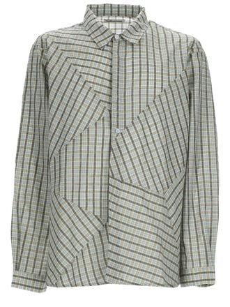 Ymc You Must Create Multicolor Substance Geometric Patchwork Plaid Cotton Shirt