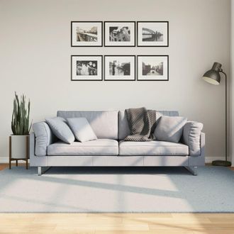 vidaXL Vidaxl - Alfombra De Pelo Corto Suave Lavable Huarte Azul 160x230 Cm