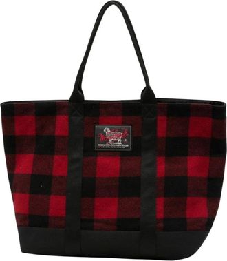 Woolrich Wmba2000Mr Tote Bag - unisex - Tassen - Rood - Maat: ONE Size Zijde