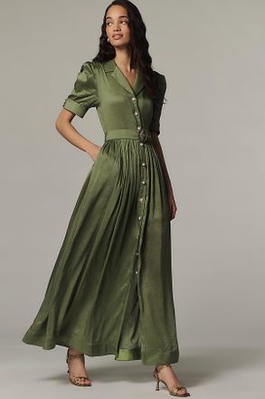 Aqua Blu Australia Eloise Linen Midi Dress