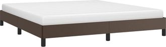 vidaXL Estructura De Cama Sin Colch&oacute;n Cuero Sint&eacute;tico Marr&oacute;n 180x200cm Vidaxl