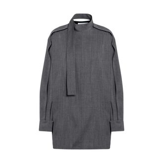 Jil Sander Overhemden, Dames, Grijs, S, Wol, Wol Blouse