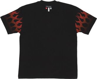 Vision Of Super Vlammen Race Tee Zwart/Rood - Heren - T-shirts - Zwart - M - Katoen - Tops