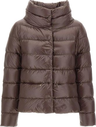 Herno Jassen Bruin - Dames - Gewatteerde jassen - Bruin - XS - Leer - Jassen