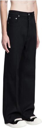 Rick Owens Zwarte Geth Jeans - Heren - Wijde Broeken - Zwart - W32 - Broeken