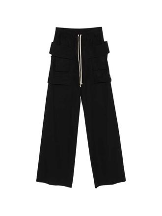 Rick Owens pantalones de algod&oacute;n con cord&oacute;n