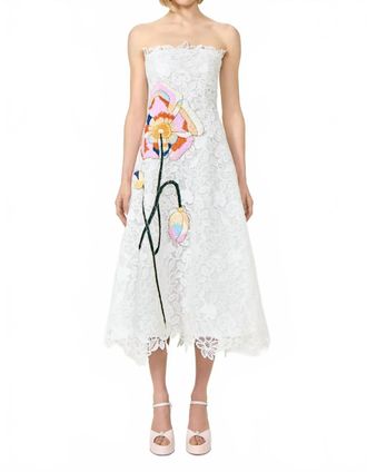 Costarellos Marina Lace Dress In White