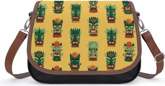 Generic Tiki Mask Pattern Fashion Womens Crossbody Bags Novelty Handbag Shoulder Bag Purse