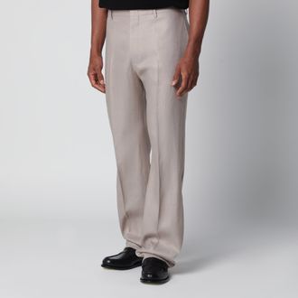 Tagliatore Tailored trousers in beige linen