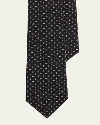 Ralph Lauren Purple Label Dotted-Diamond Silk Tie