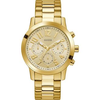 Guess Parker Multifunction Bracelet Watch, 44mm in Champagne at Nordstrom