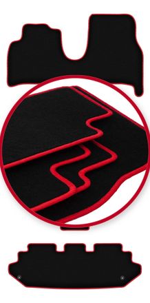 OEM Alfombrillas Carlux-red Para Fiat Ulysse Ii 7 Plazas (2002-2010)
