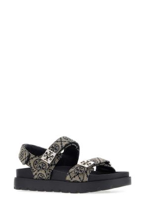 Tory Burch Womens Embroidered Cavas Sandals Tmono Sandali