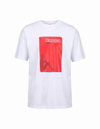 Kappa Mens Enfas Logo T-Shirt | White - Size: 42