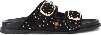 Kurt Geiger Womens Suede Rosabella Sandals - Black - Size UK 3