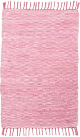 THEKO Alfombra reversible de algodón tejida a mano - rosa - 160x230 cm