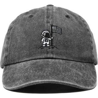 Dalix Moon Mission Dad Cap in Washed Black at Nordstrom