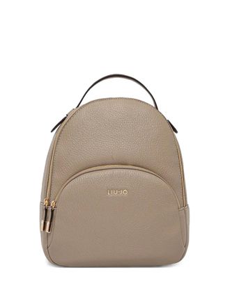 Liu Jo logo-lettering backpack - women - Polyester - One Size - Neutrals
