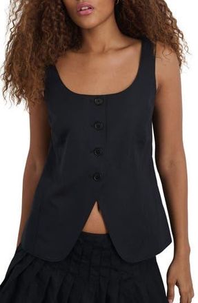 Alex Mill Gabby Linen & Cotton Vest in Black at Nordstrom Rack, Size X-Small