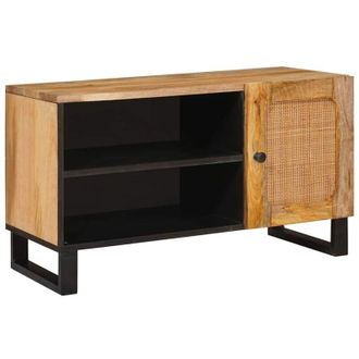vidaXL TV Cabinet with Storage Brown 80 x 33 x 46 cm Solid Mango Wood vidaXL