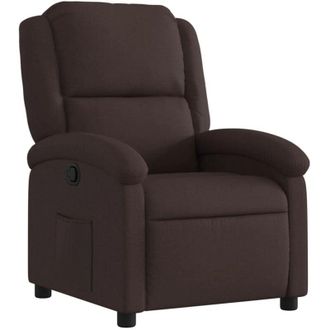 vidaXL Sill&oacute;n Reclinable De Tela Marr&oacute;n Oscuro Vidaxl
