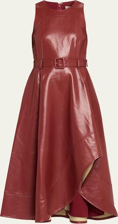 Cinq &agrave; Sept Vegan Leather Zelda Midi Dress