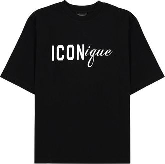 Dsquared2 White Iconique Text Printed T-Shirt