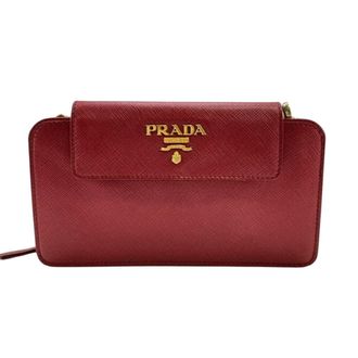 Prada Red Color Leather Chain/Shoulder Wallet (Pre-Owned)