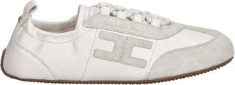 Elisabetta Franchi Suede Panel Sneakers - Dames - Schoenen - Beige - Maat: 41 EU Su&egrave;de