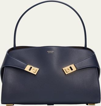 Ferragamo Hug Small Leather Shoulder Bag