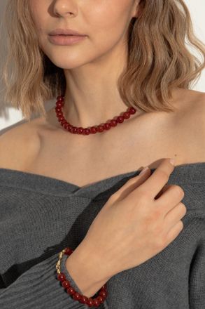 LI&Eacute; STUDIO Necklace The Mary, Womens, Red