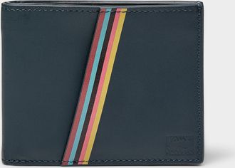 Paul Smith Mens Colourful signature slanted lines wallet