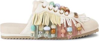 Kurt Geiger Islington Beaded Fringe Mule in Open White at Nordstrom, Size 7.5Us
