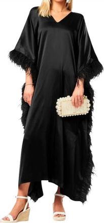 Tela Natalie Silk-Satin Maxi Dress In Black
