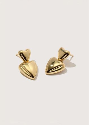 Otiumberg Heart Drop Earrings in Yellow Toned Gold at Nordstrom