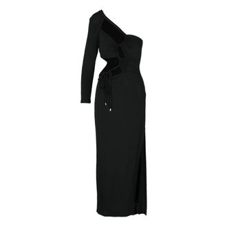 Simona Corsellini Midi Jurk voor Overdag - Dames - Casual kleedjes - Zwart - M - Kleedjes