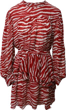 Isabel Marant Étoile Isabel Marant Java Printed Draped Dress in Red Viscose