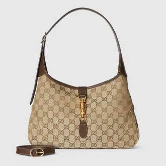 Gucci Jackie 1961 Medium Shoulder Bag, Beige, GG Canvas