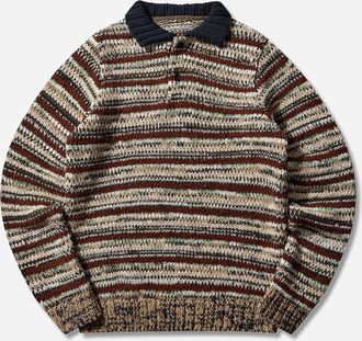 sacai Men s Mix Knit Pullover Beige