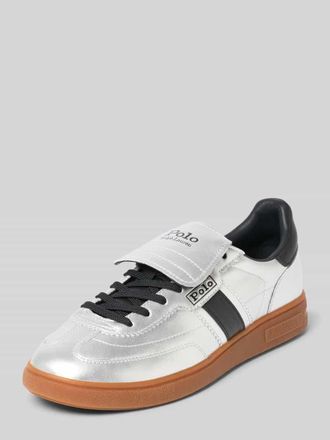 Polo Ralph Lauren Sneaker aus echtem Rindsleder Modell BEDFORD in Silber, Gr&ouml;&szlig;e 39,5