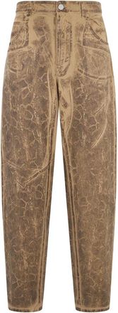 Alberta Ferretti Jeans, Dames, Veelkleurig, S, Katoen, Wijde jeans