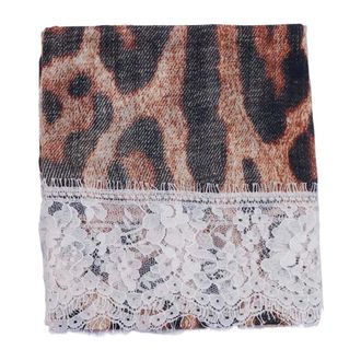 Ermanno Scervino Foulard con pizzo - female - Ermanno Scervino - Scarves - Brown - ONE SIZE - Accessories